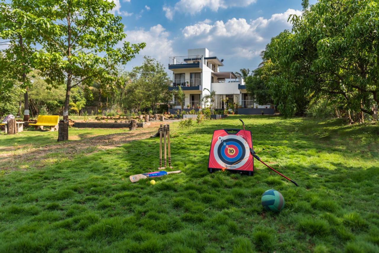 Saffronstays Lakeview Nivara - Farm Stay Villa With Private Pool Near Pune Bagian luar foto