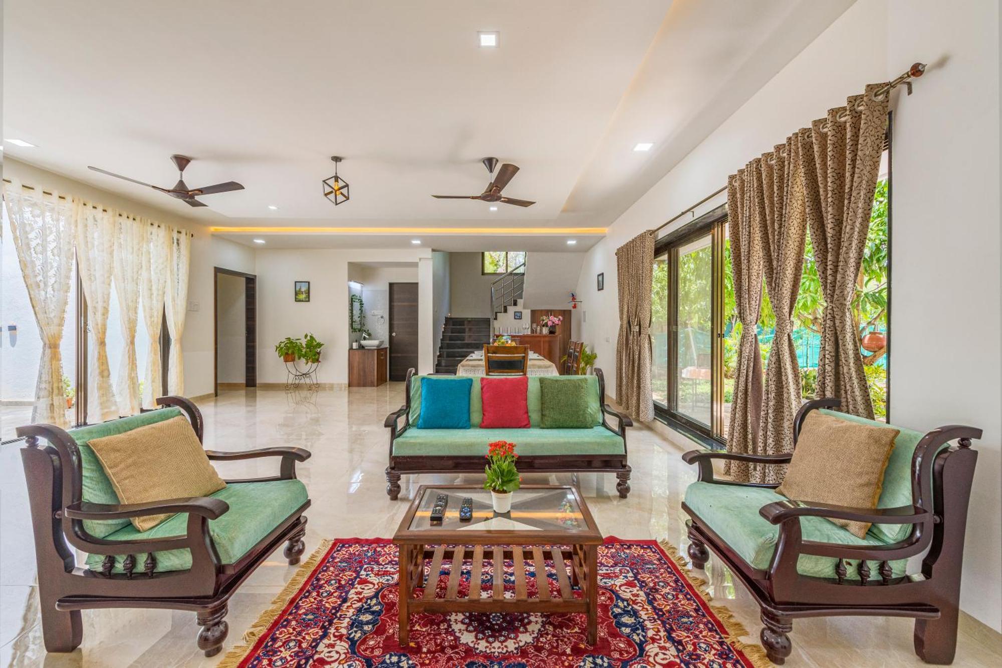 Saffronstays Lakeview Nivara - Farm Stay Villa With Private Pool Near Pune Bagian luar foto